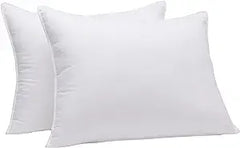 Basics Down-Alternative Pillows, Soft Density for Stomach and Back Sleepers - 20 x 36 inches, 1-Pack, White