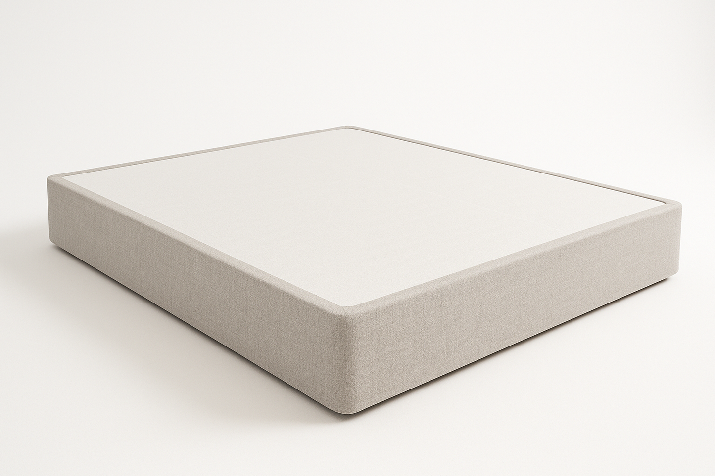 Queen box spring with white backgroud